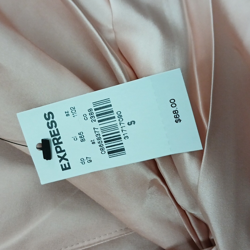 NWT EXPRESS Twist Front Tie Back Top Ruched blouse Size Small - Picture 5 of 6